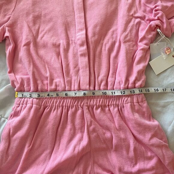 “Barbie” Good American terry pink romper (med) - Picture 6 of 6